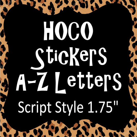 Homecoming - Stickers LETTERS Script Style 1.75" tall