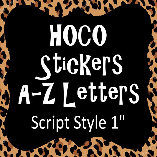 Homecoming - Stickers LETTERS Script Style 1" tall