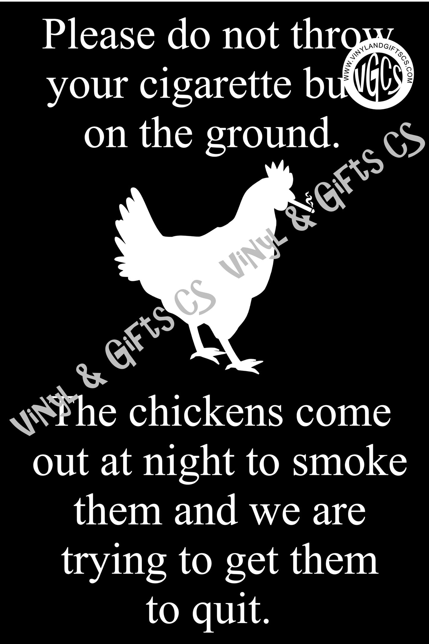 Smoking Chicken Deer Duck Goats Sign