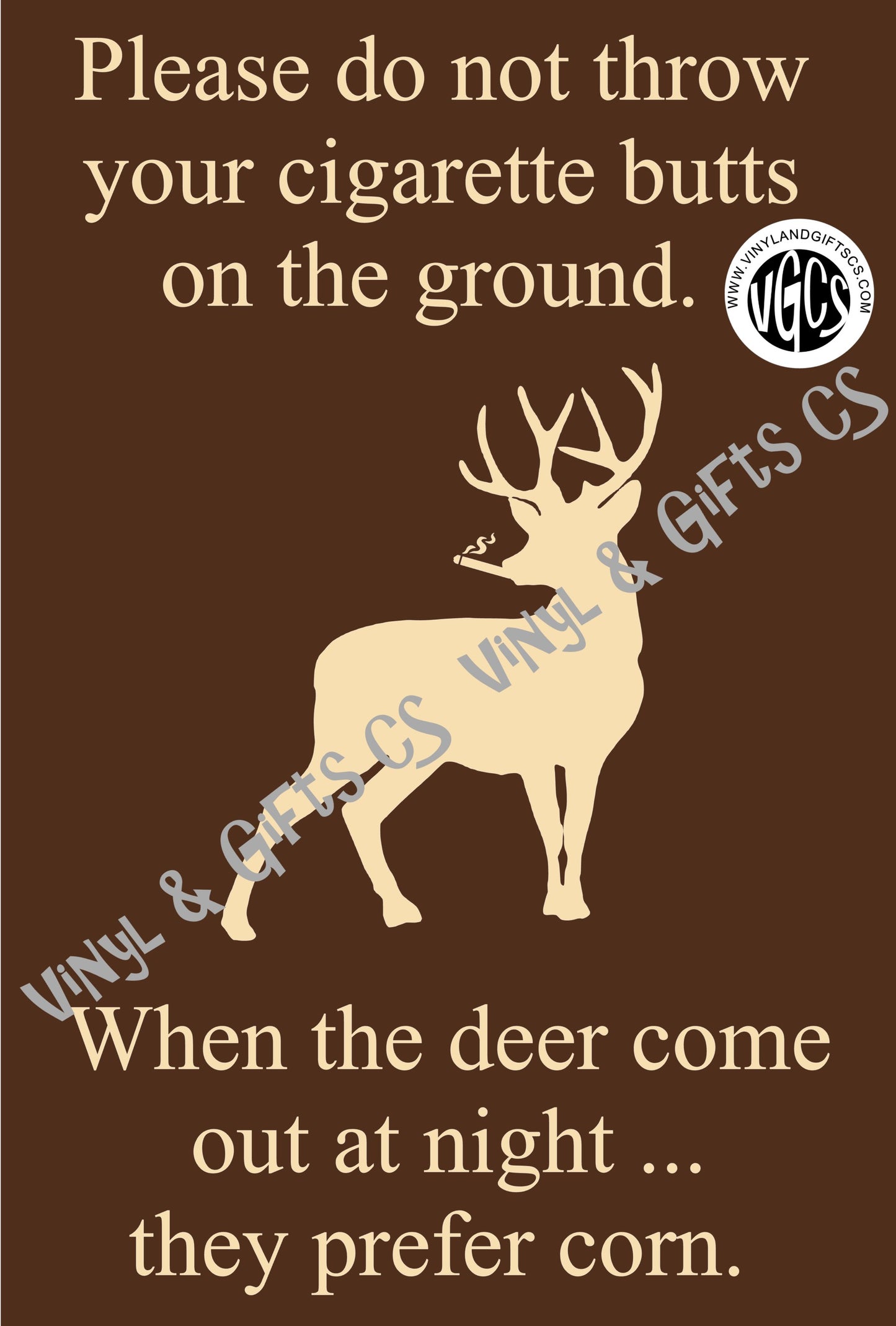 Smoking Chicken Deer Duck Goats Sign