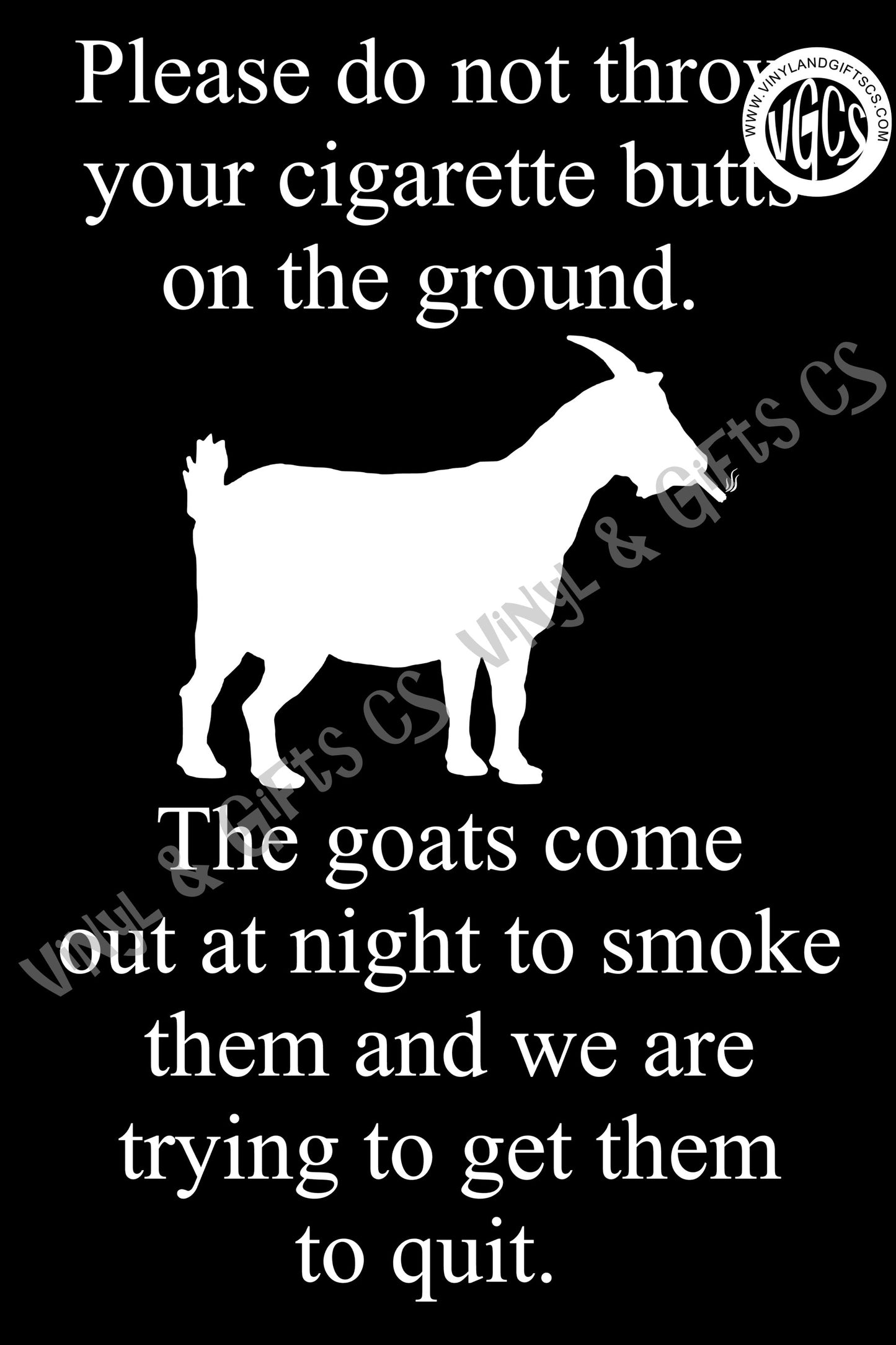 Smoking Chicken Deer Duck Goats Sign